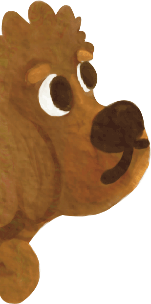 Left Decoration Puma the dog looking