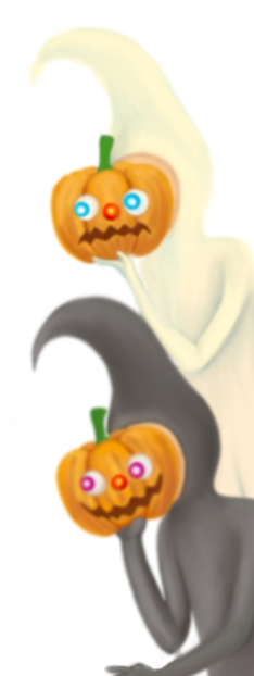 two pumpkin man